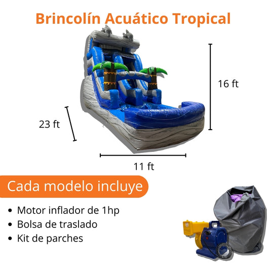 Brincolín Acuático Tropical