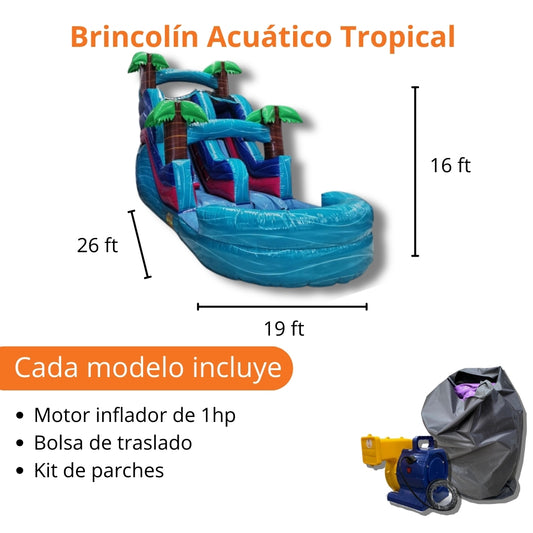 Brincolín Acuático Tropical