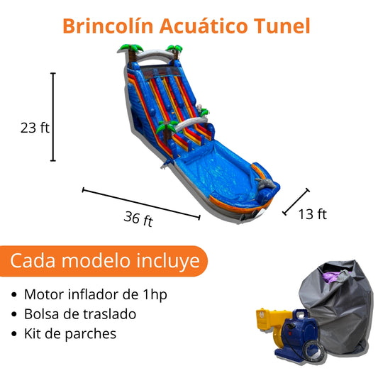Brincolín Acuático Tunel