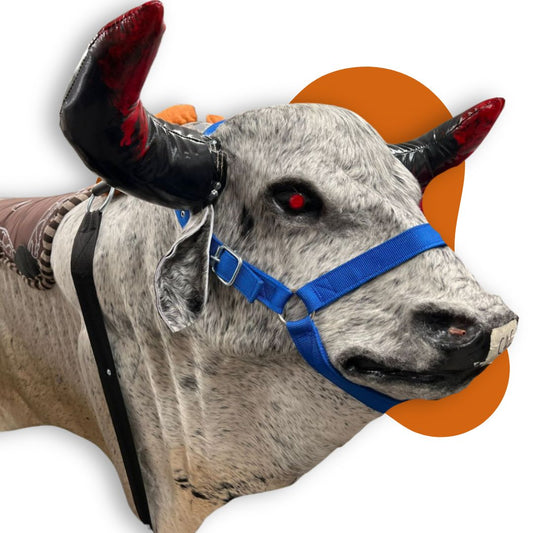 Toro Mecánico Piel, Ojos Led, Cámara de Humo y Bramido