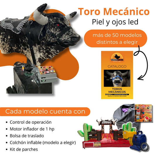 Toro Mecánico de Piel y Ojos Led