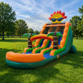 Water Slide Comercial 33 x 18 x 11 ft Solecito | Sun Water Slide con Alberca | Toros Jerez