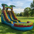 Water Slide Comercial Palmeras Doble Línea 23x11x16 ft | Inflable con Alberca | Toros Jerez