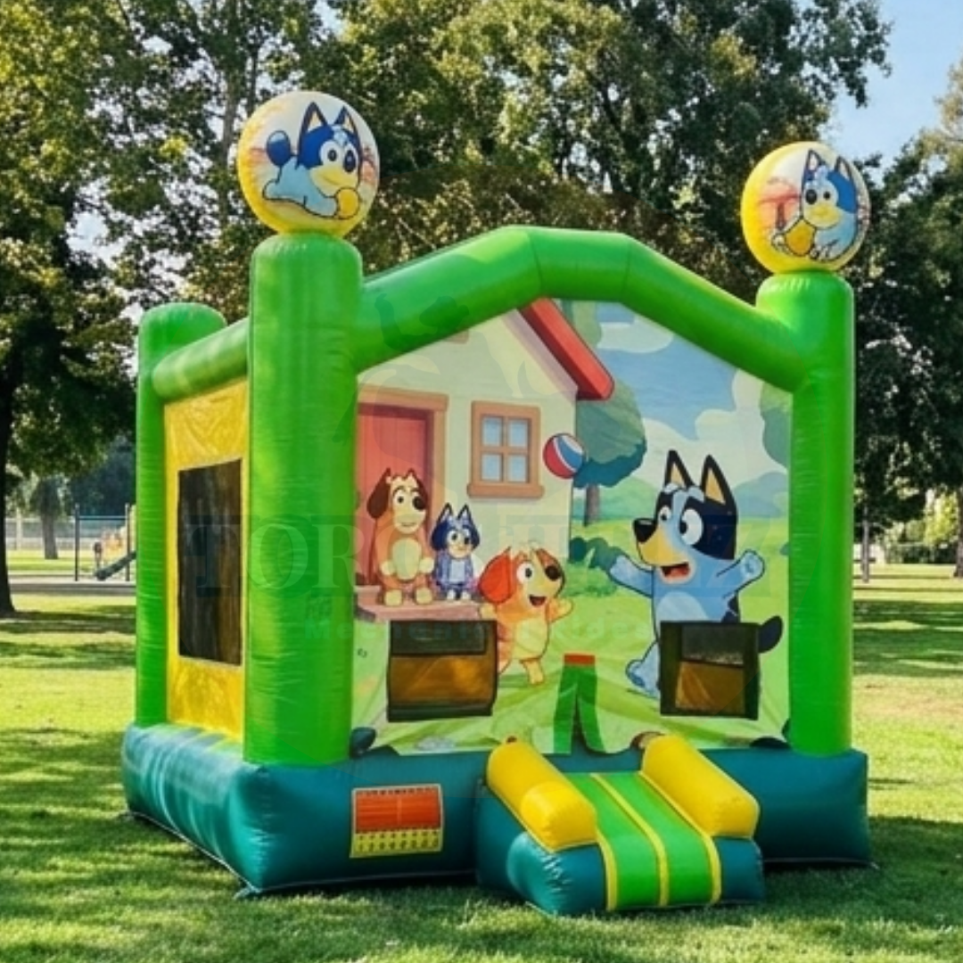 Jumper Comercial 13 x 13 ft Casa Bluey | Bounce House en Venta | Toros Jerez