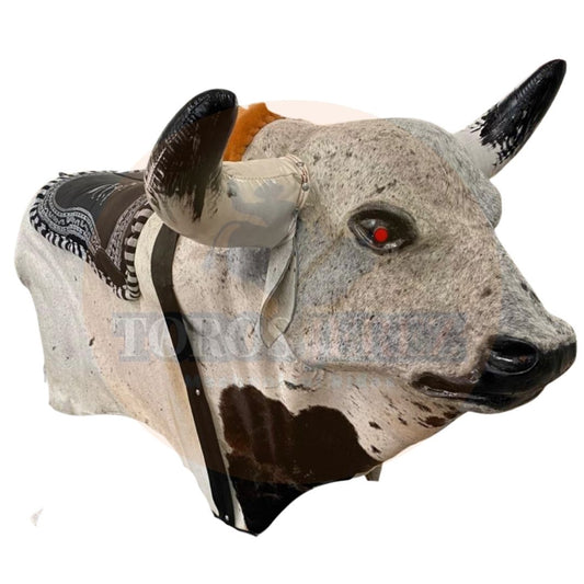 Toro Mecánico Piel Realista con Ojos LED, Cámara de Humo y Bramido | Profesional para Eventos | Toros Jerez | USA Mechanical Bull